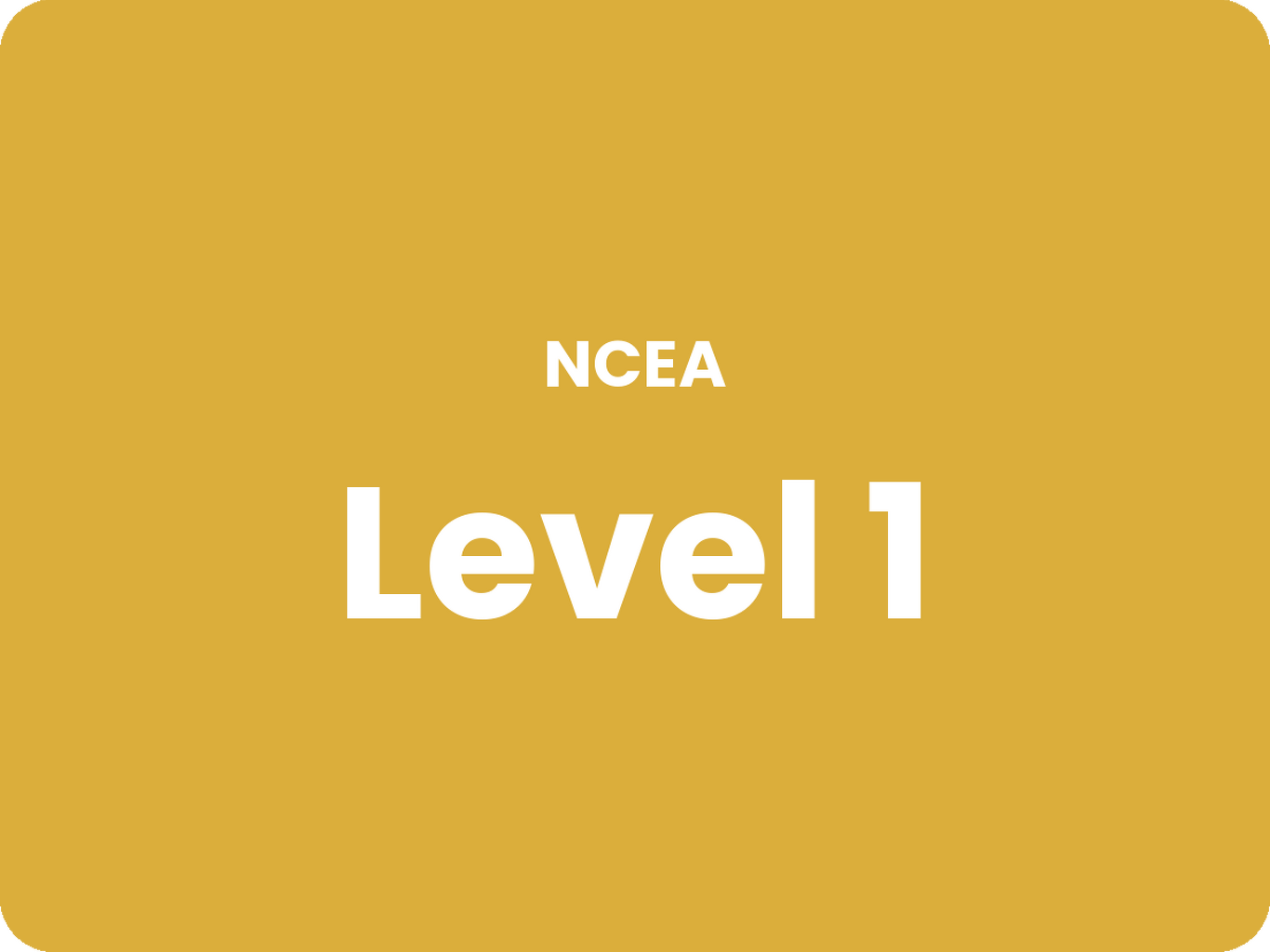 NCEA Level 1