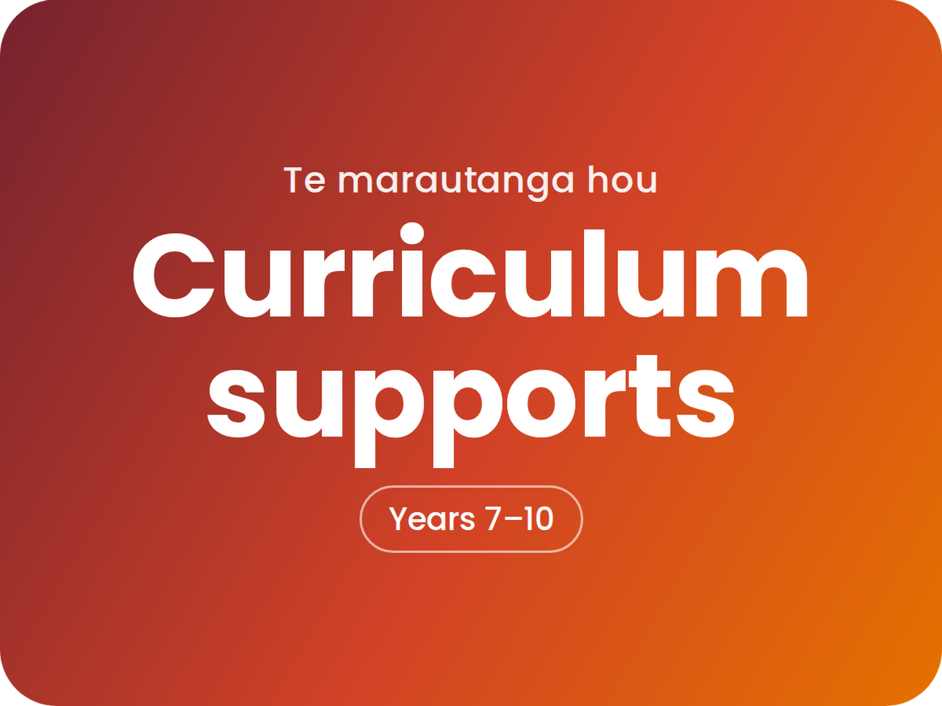 Curriculum Support Explanation