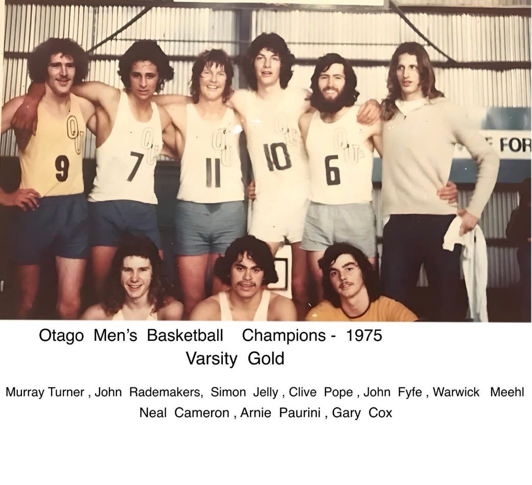 Otago Men's Basketball Champions, 1975