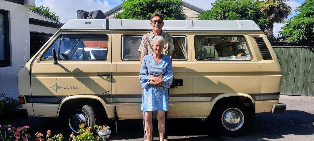 Clive and Jill with their Kombi van